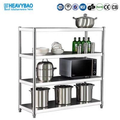 Heavybao Hot Sale Knock-Down Structure Stainless Steel Storage Shelf Rack