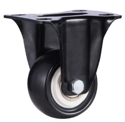 2inch Rigid Caster Wheel with Brake PU Wheel for Rack Shelf