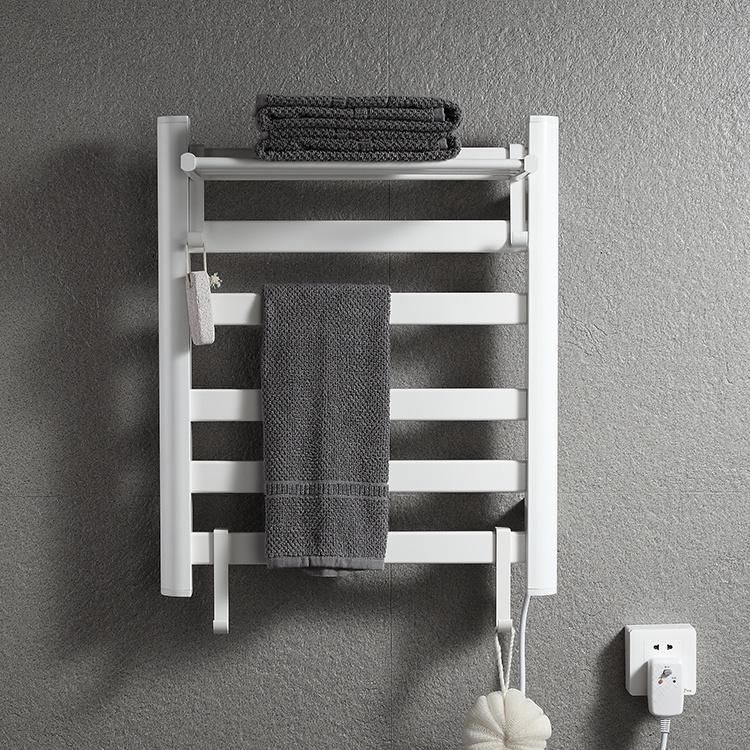 Kaiiy Aluminium Wall Mounted Modern Style Electric Rack Hook Hanger Holder Towel Bar Bathroom Heated Towel Rack