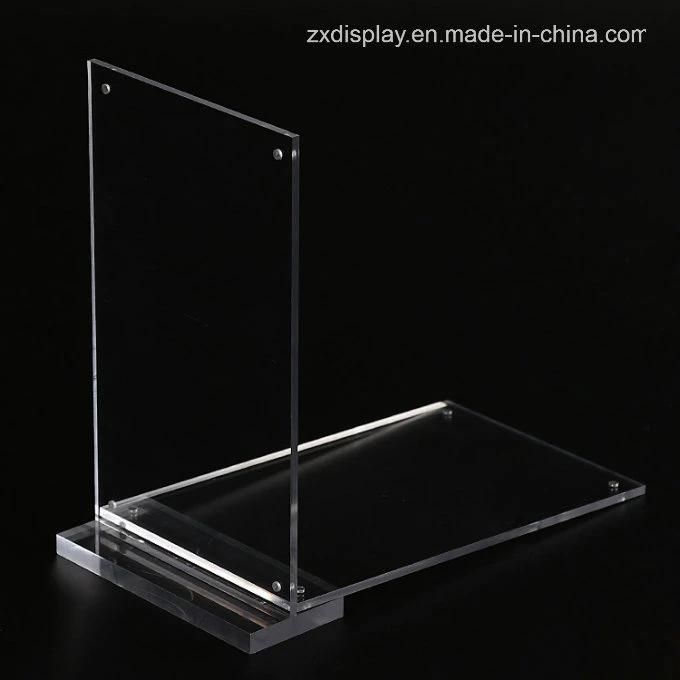 T Shape Tabletop A4 A5 Pop Poster Display Acrylic Stand
