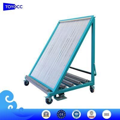 Top Quality Transportation and Storage Installation Glass Trolley Display Customised Exhibition Stand Architetural Metal Harp Rack