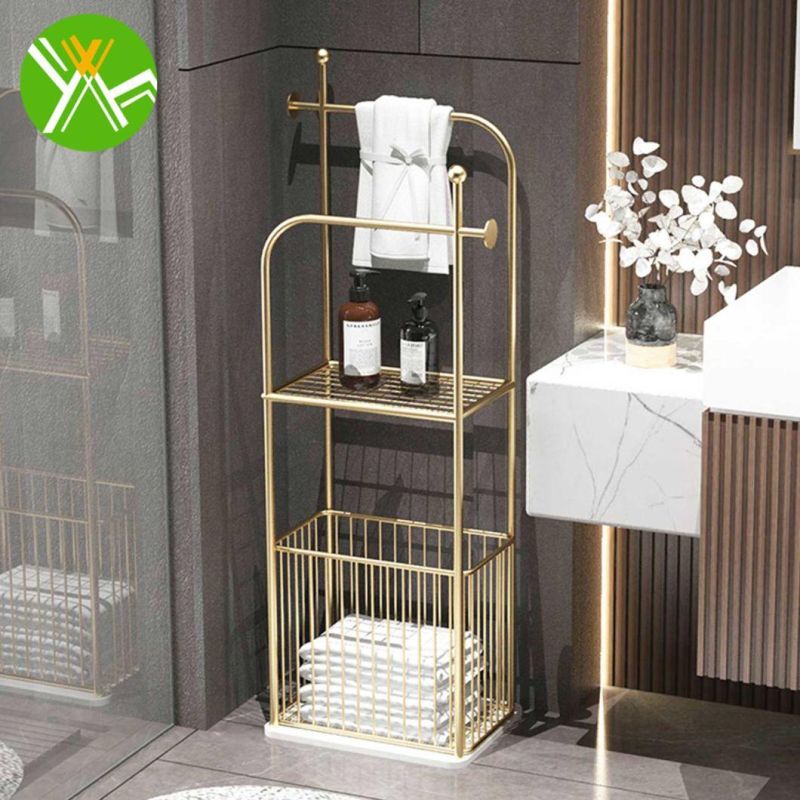 Retro Bathroom Towel Rack Holder Simple Luxury Bathroom Toilet Rack for Bathroom Decoration