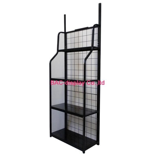 Supermarket Custom Floor Standing Metal Grid Shelf Store Food and Beverage Display Rack