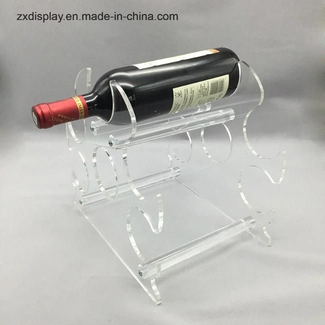 Acrylic Wine Storage Display Stand Clear Plexiglass Red Wine Holder Rack
