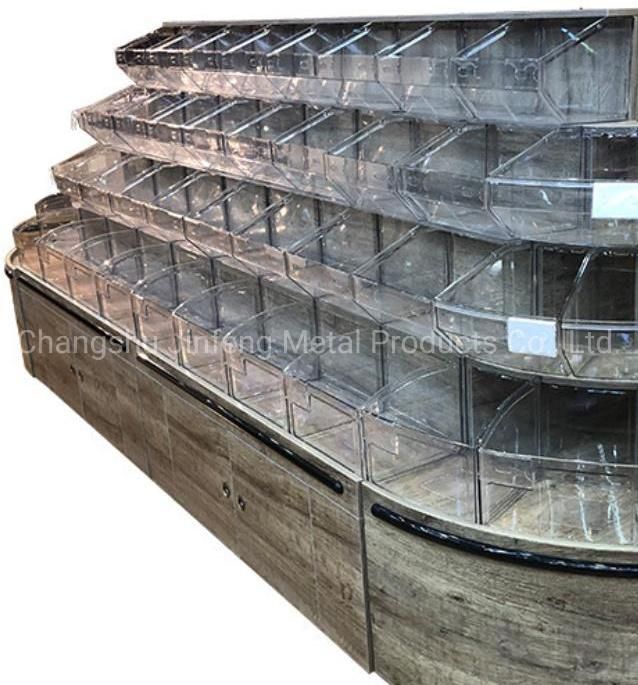 Supermarket Shelve Wooden Storage Display Rack for Snack