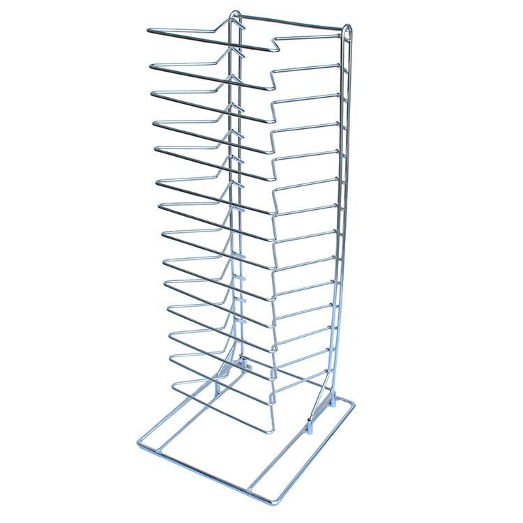 15 Shelves Chrome Plated Steel Wire Pizza Screen Tray Rack