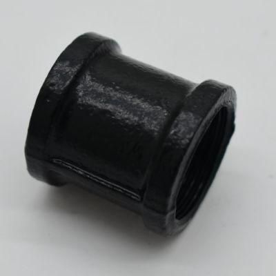 3/4&quot; Steam-Punk Vintage Black Malleable Iron Cast Pipe Fitting Coupling for DIY Pipe Shelf