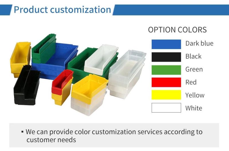 Automotive Electronics Pharmacy Plastic Spare Parts Shelf Racking Bins for Warehouse Organize Order Picking Box