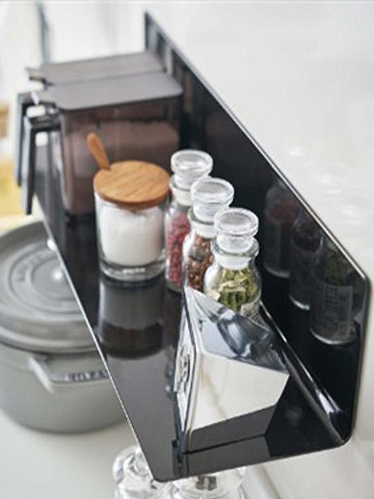 Kitchen Magnetic Shelf Refrigerator Free Perforation Creative Iron Storage Rack