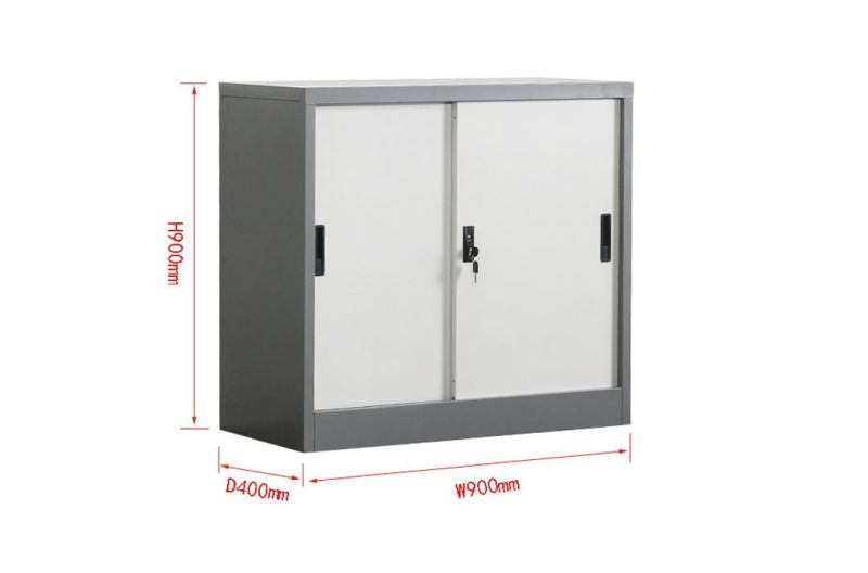 2 Sliding Door Steel Storage File Cabinets Vertical Metal Bookshelf Fireproof Filing Cabinet Luoyang Office Furniture Equipment