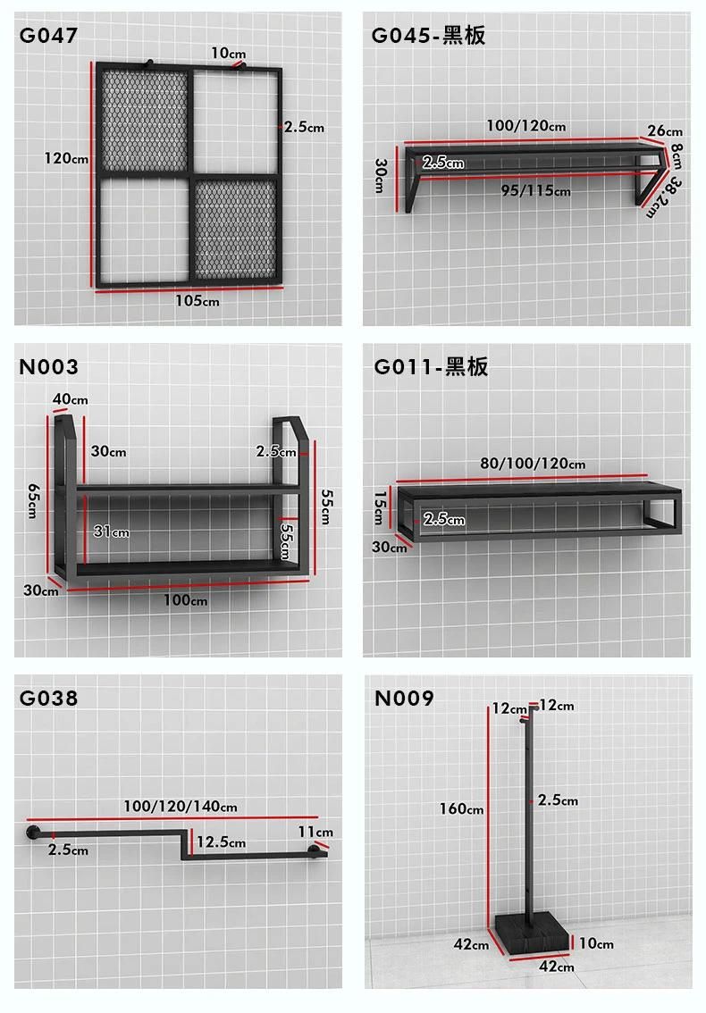 Wholesale Boutique Clothing Store Wall Furniture Display Apparel Display Racks