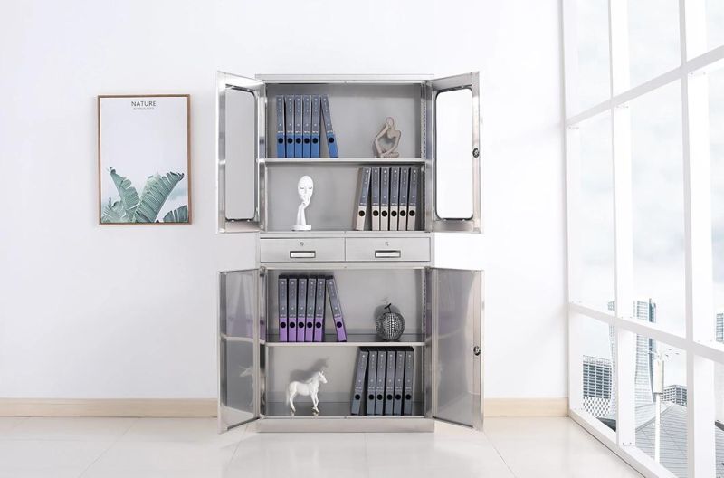 Office Cabinet 5 Shelves Metal Storage Filing Cabinet Stainless Steel Cabinet