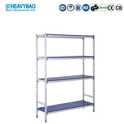 Heavybao Catering Hotel 4-Tier Plastic Shelf Storage Rack