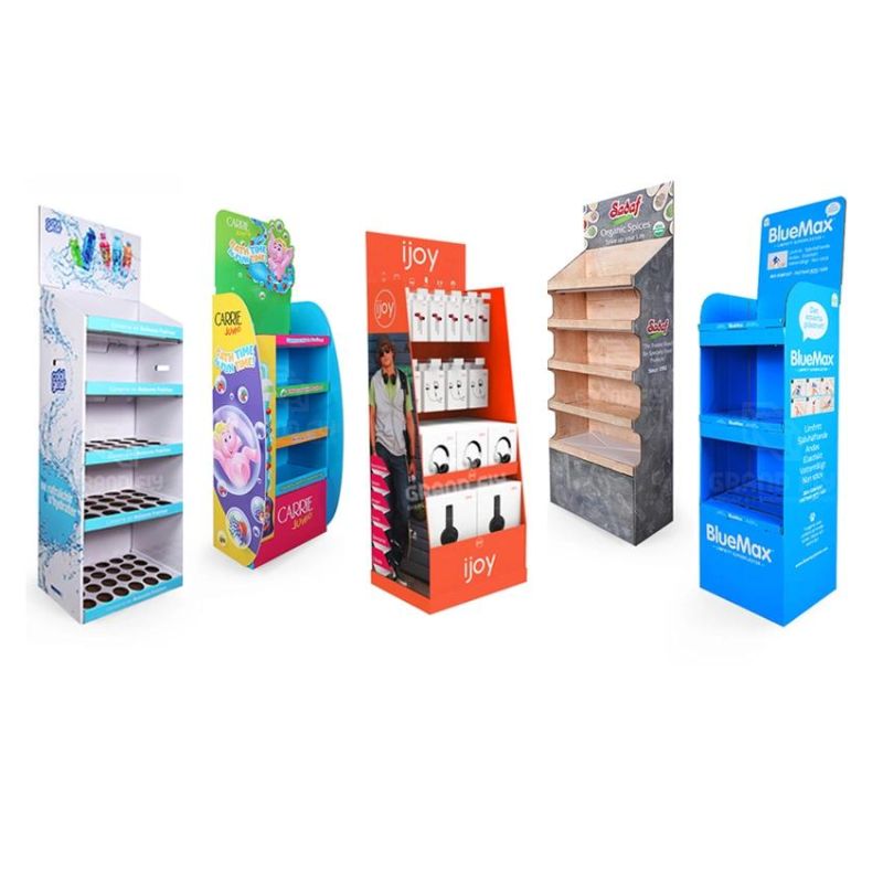 Good Quality Pop Custom Retail Cardboard Floor Display Racks for Spice
