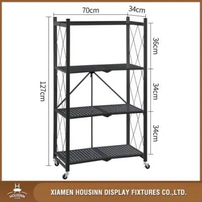 Foldable Storage Metal Organizer Tiers Rack