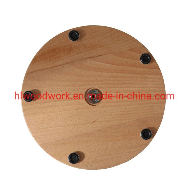 Round Wooden Base Stand Coat Rack Beech Wood Natural Color Stand Hanger Hotel Coat Rack