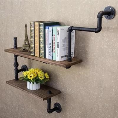 Cast Iron Steel Metal Floating Pipe Library Bookshelf