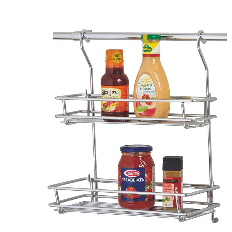 Stainless Steel Kitchen Sponge Dishcloth Rack Shelf Holder Dish Towel Hanging Drying Shelf Rag Storage Rack