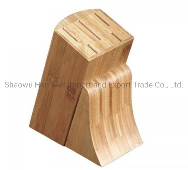 Natural Bamboo Kitchen Knife Organizer Block Rack for Storage