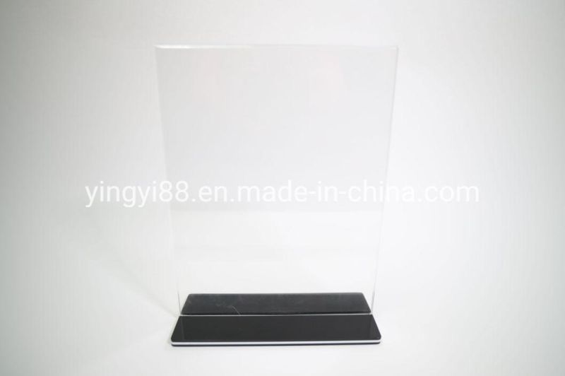 Hot Sell Transparent T Style Acrylic Sign Holders Custom Sizes