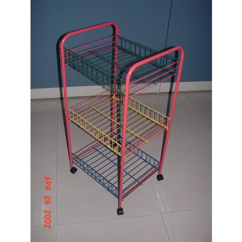 Wicker Rolling Cart Utility Cart Rattan Rack Detachable Rack