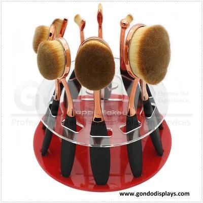 Kd 10PCS Toothbrush Type Makeup Brush Circular Display Rack