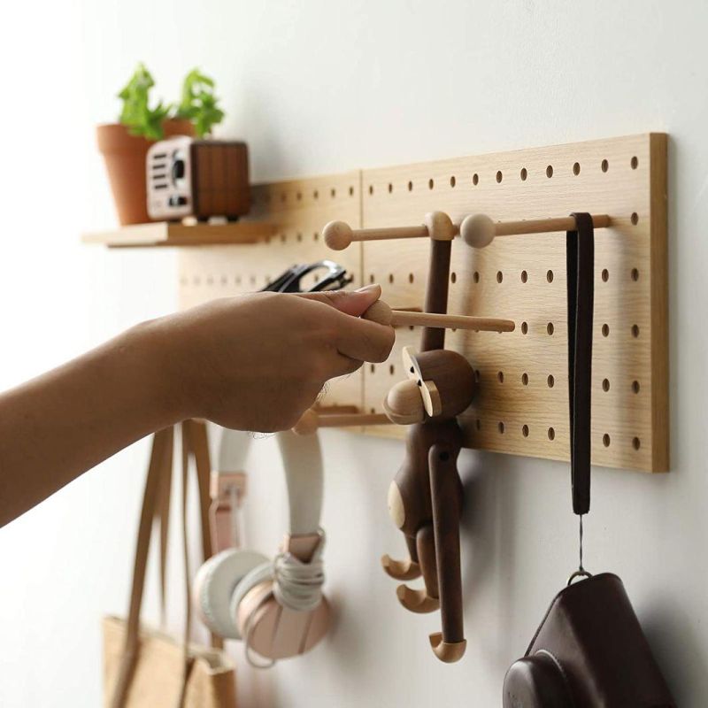 Wholesale Storage Hole Hole Board Free Punching Partition Nordic Style Simple Wall-Mounted Background Wall Suspension Storage Finishing Rack Pegboard