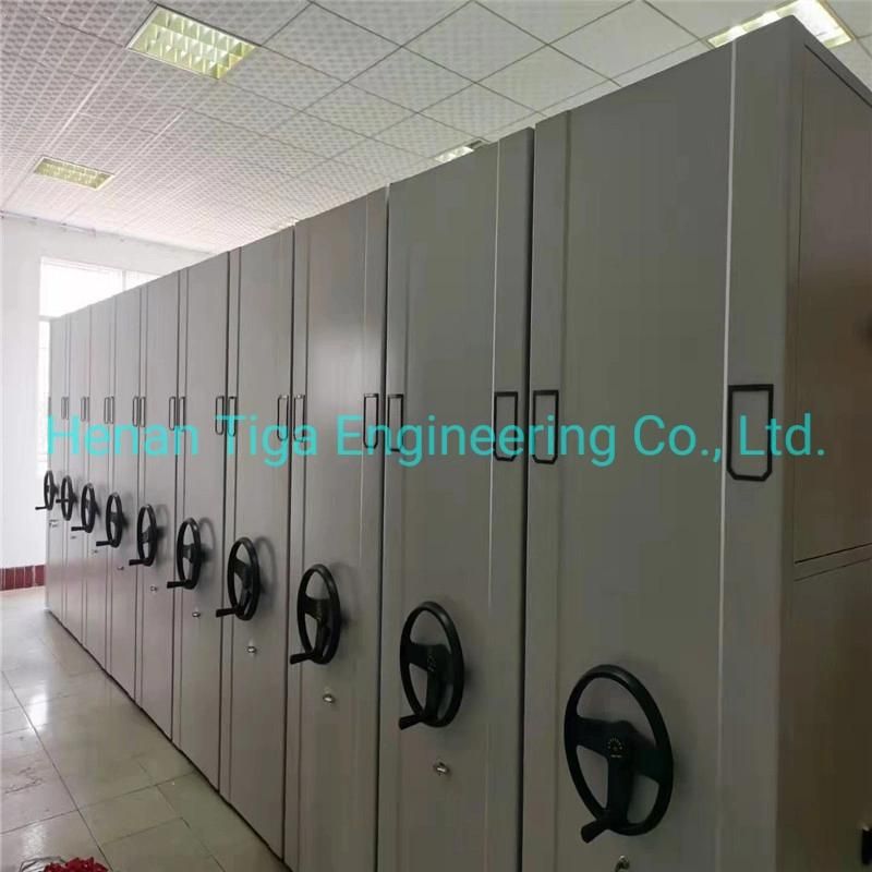 Hospital Government Office Cabinet Series Shelving, Steel Frame Locker Mobile File Archive Dense Rack