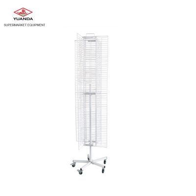 Powder Coated Supermarket Rolling Wire Display Rack