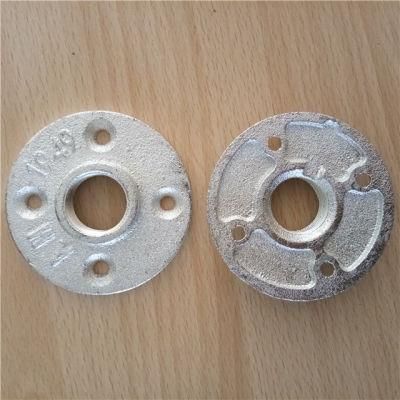 3/4inch Electroplating and Hot DIP Galvanized Malleable Iron Pipe Fittings Floor Flange for Open Shelving