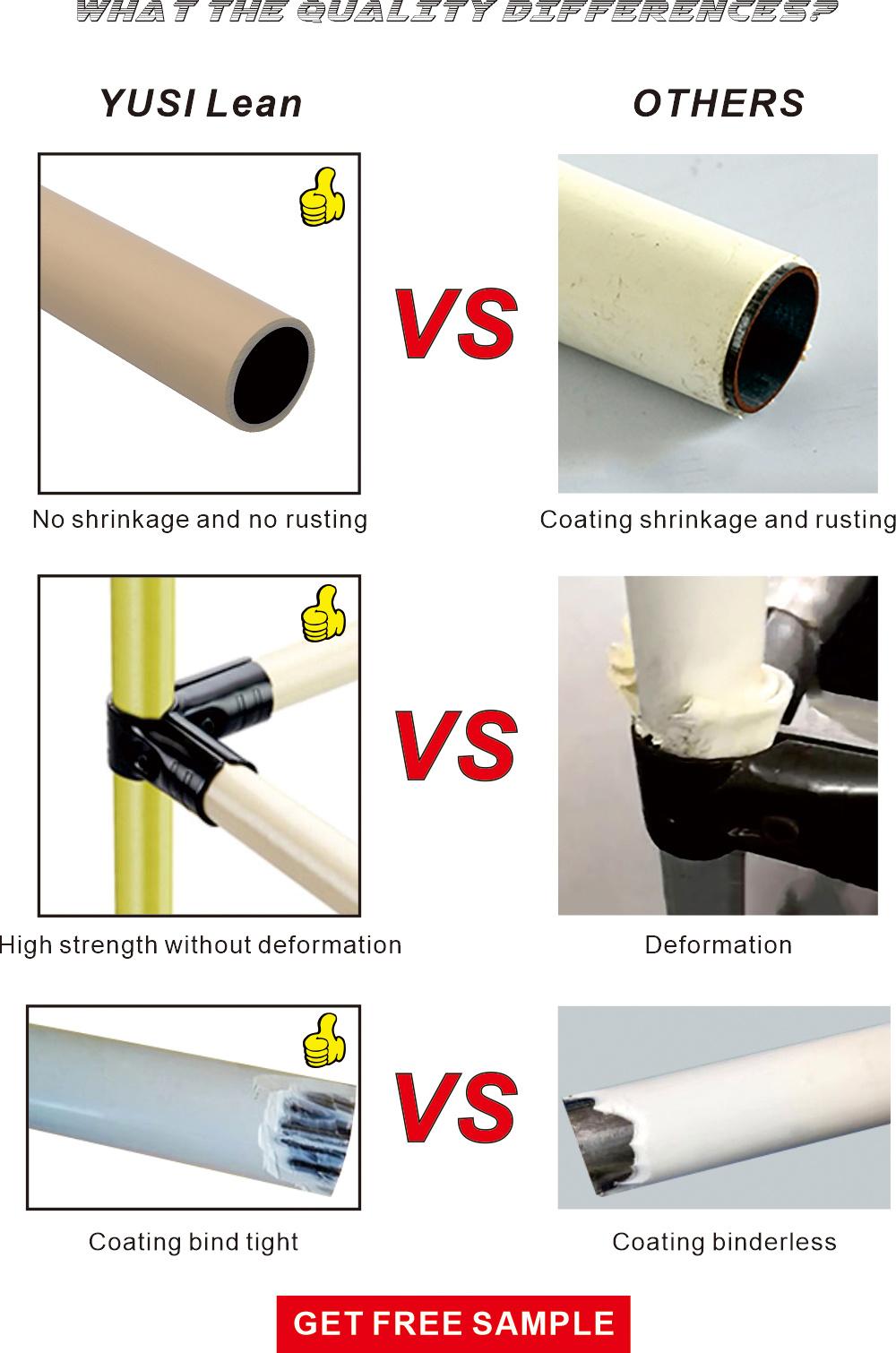 Lean Pipe Joint System for Customize Storage Rack Pipe Rack industrial Cart Transfer Tollery