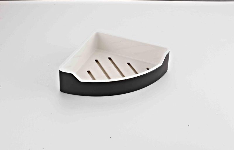Bathroom Angular Single (AW-98121BW) Black and White Shower Shelf