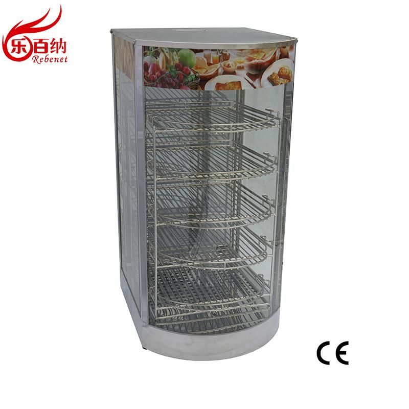 Commercial Countertop Electric Hot Food Display Showcase with 3 Shelves and Swing Glass Door (FW-1P)