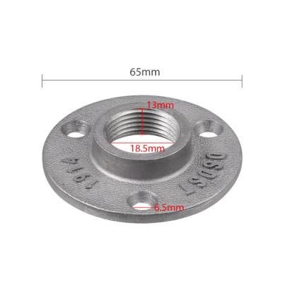 Bsp Threaded Black Malleable Iron 1/2 Inch 3 Holes Floor Flange