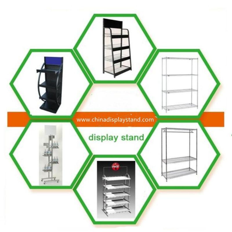 Double Sides Metal Display Rack with Single Hooks