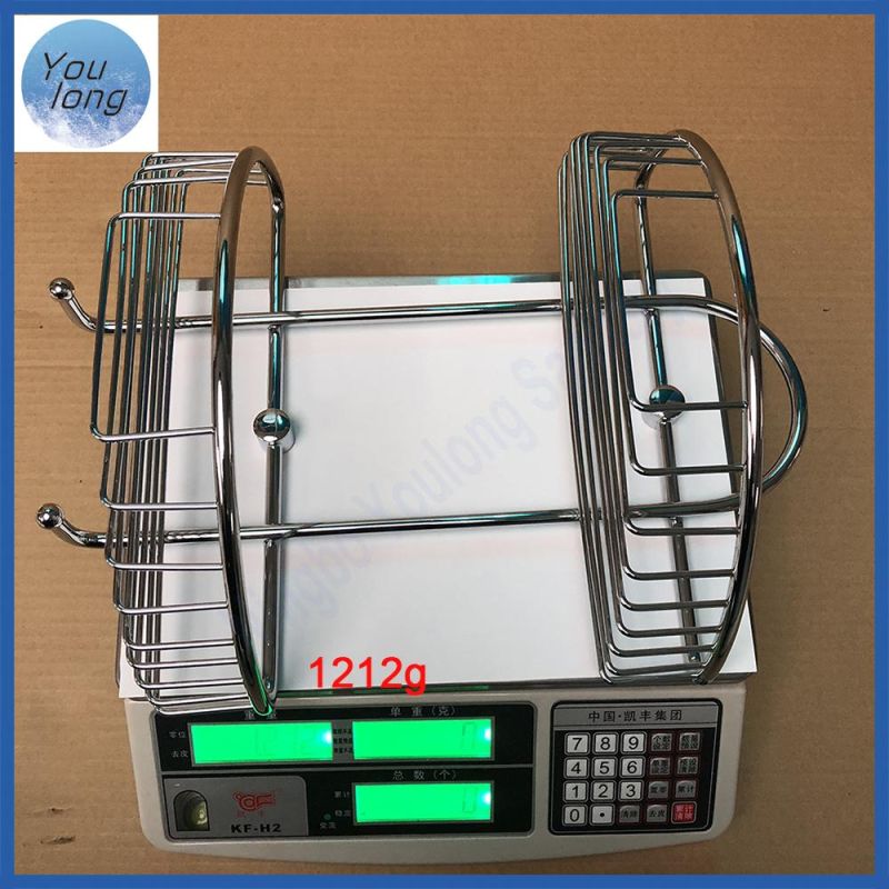 Stainless Steel Chrome Bathroom Lavatory Towel Rack Towel Shelf with Towel Bar