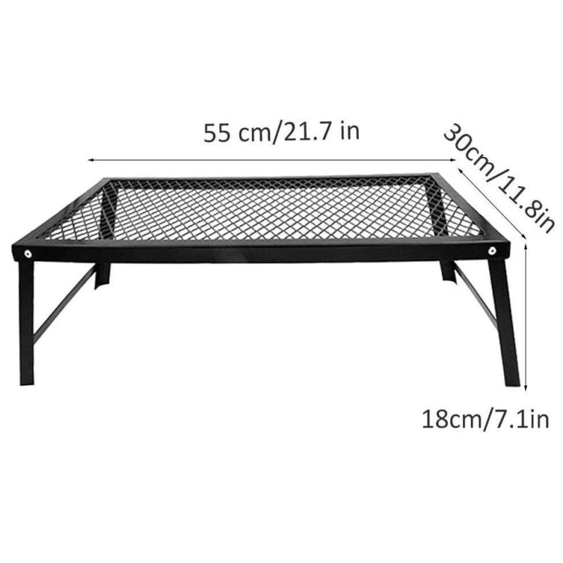 Outdoor Convenient Storage Barbecue Table Multi-Functional Folding Picnic Table Camping Storage Drain Net Rack