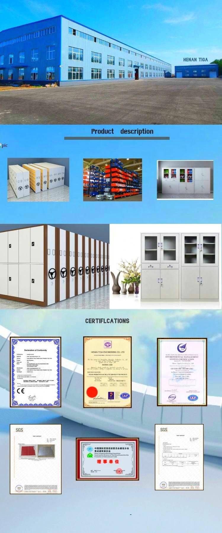 Hospital Government Office Cabinet Series Shelving, Steel Frame Locker Mobile File Archive Dense Rack