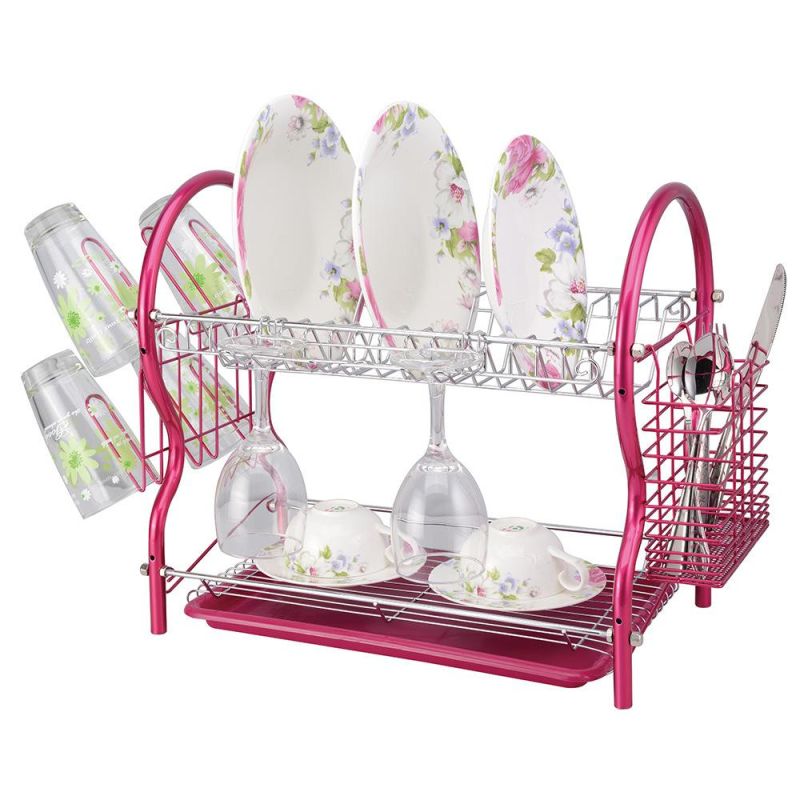 Hot Selling Kitchen Double Decker Dish Rack