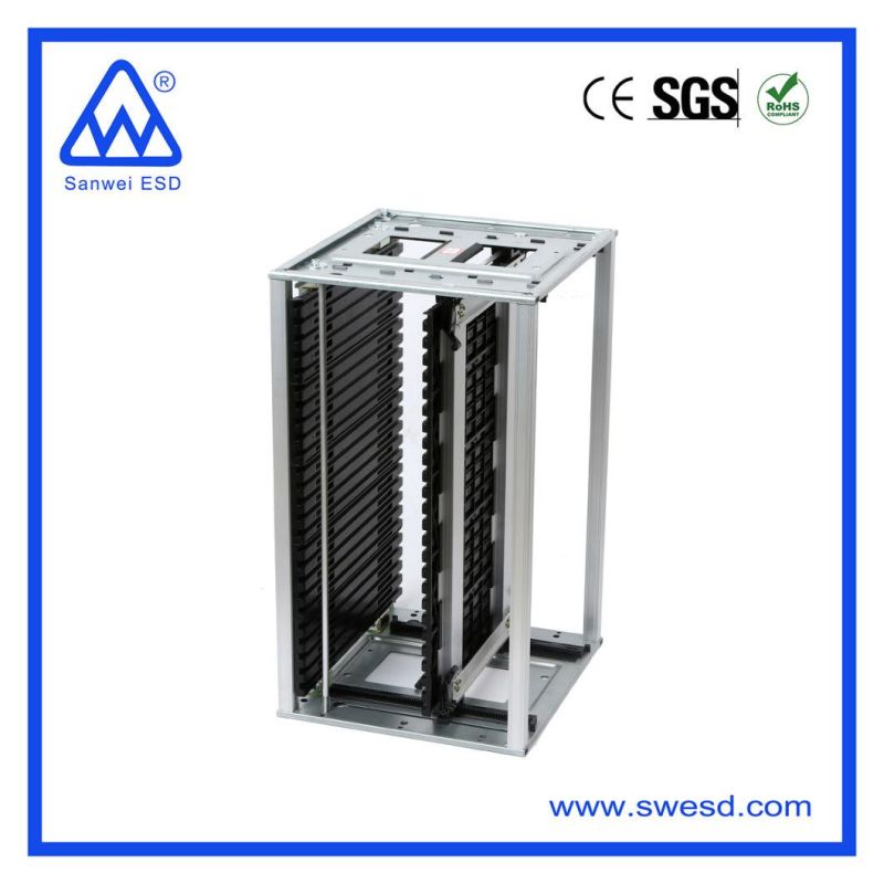 Antistatic Plastic Base ESD SMT Magazine Rack, PCB Magazine Rack