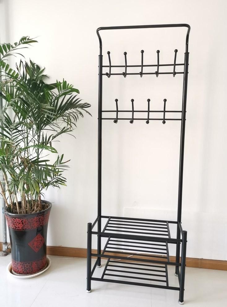 Metal Bedroom Clothes Display Shoe Rack