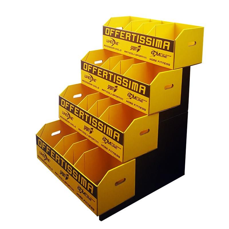 Supplier Supermarket Mall Goods Promotion Corrugated Cardboard Display Shelf