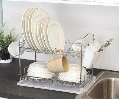 Stainless Steel Kitchen Accessories Plate Dish Drying Storage Rack