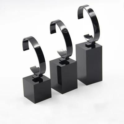 3PCS Individual Glossy Black Acrylic Watch Exhibition Display Stand