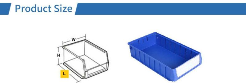 China Multi-Functional Industrial Stackable Workshop/Warehouse/Garage/ Vertical Lift Storage Hardware Spare Parts Plastic Shelf Tray with Dividers/Partition