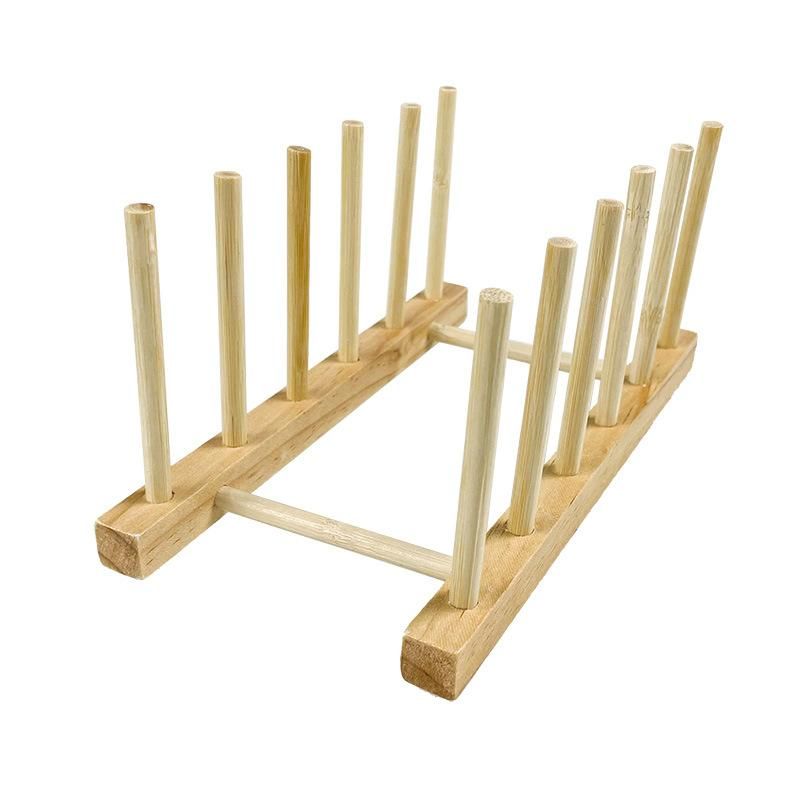 Hot Sale Bamboo Dish Drying Plate Rack for Kitchen Tools