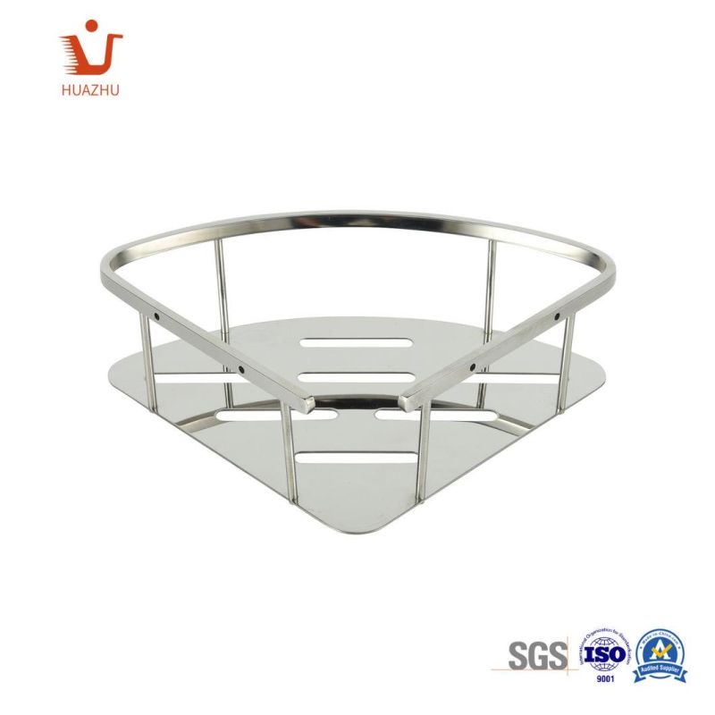 Zinc Alloy Brass Durable Single Deck Bathroom Rack Soap Basket