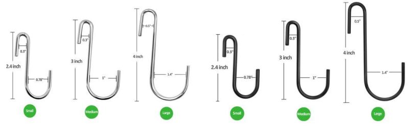 Hot Sale Heavy Duty S Hook Pot and Pan Rack Hooks Shelf S Hooks for Kitchenware Pot and Pan Utensils Clothes Bag