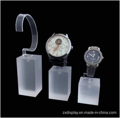 Luxury Frosted Acrylic Watch Advertising Display Stand