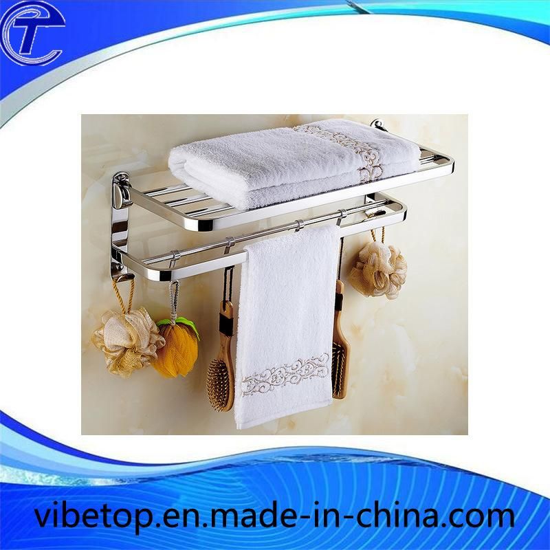 New Style Stainless Steel Folding Hotel Style Bathroom Towel Rack